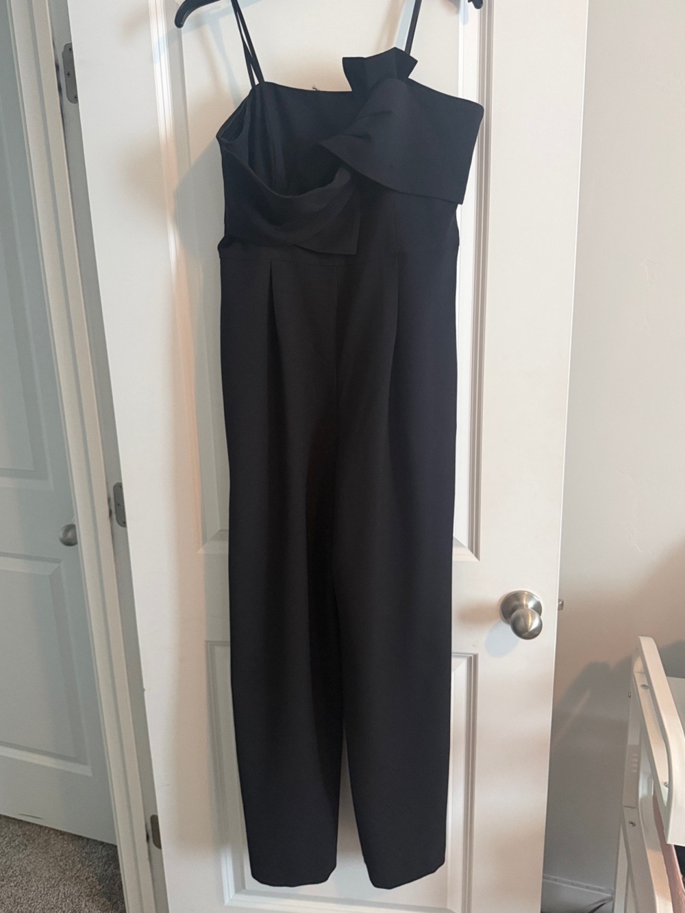 Chelsea28 Black Strapless Wide-Leg Jumpsuit with Twist Front - Picture 6 of 7